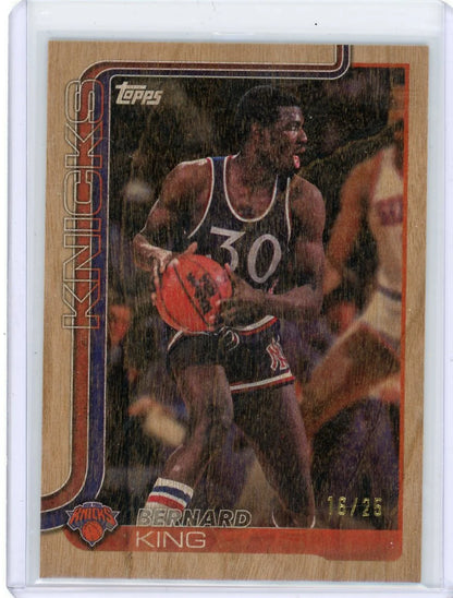 Bernard King 2025 Topps Flagship Wood SSP #'d 16/25