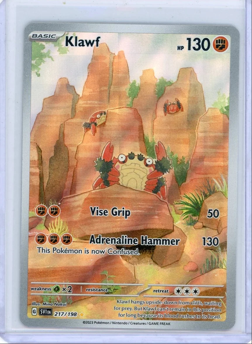 Klawf 2023 Pokemon Scarlet & Violet Base Set Illustration rare #217/198