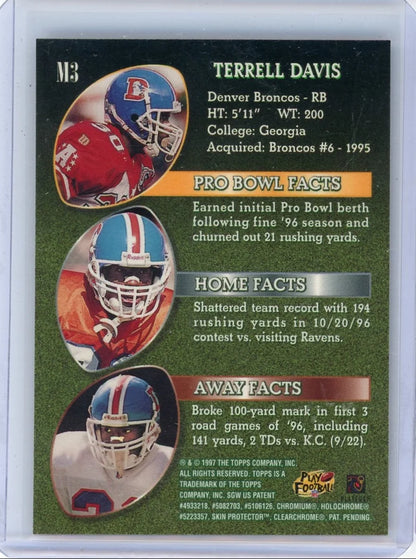Terrell Davis 1997 Topps Finest Mystery Refractor