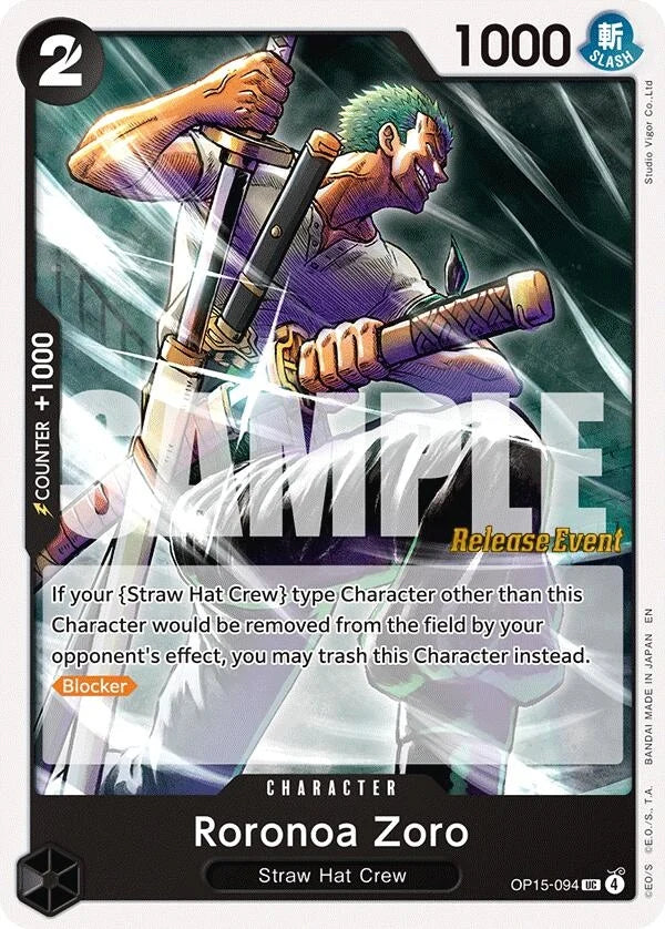 Roronoa Zoro (OP15-094) (OP15-094) (Adventure on Kami's Island Release Event Cards) (OP15 RE)