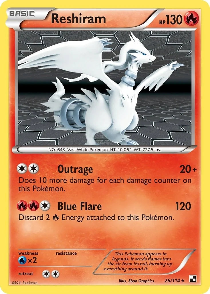 Reshiram (26/114) (Black and White) (BLW)