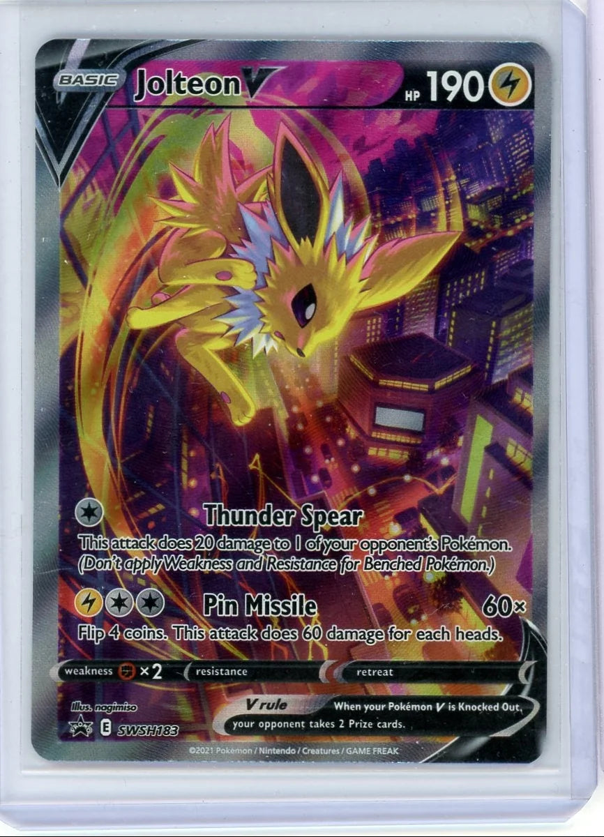 Jolteon V Pokémon Sword & Shield Black Star Promo #SWSH183
