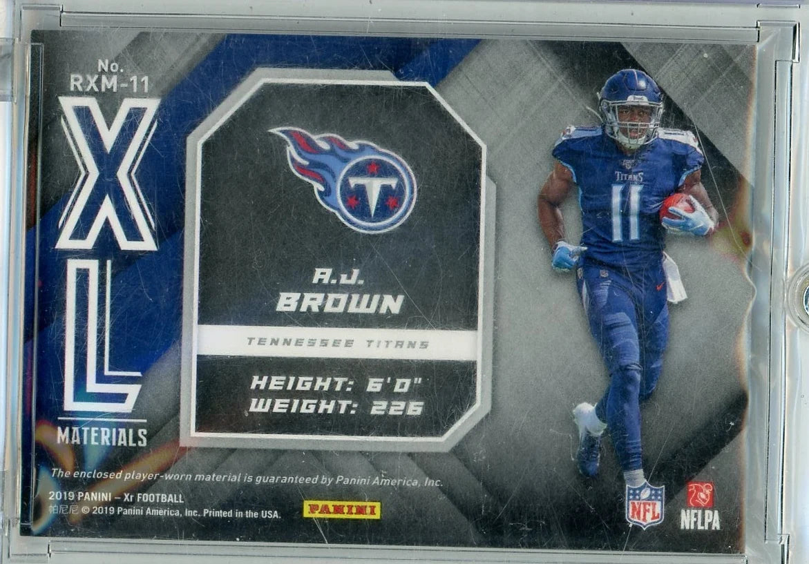 AJ Brown 2019 Panini XL Materials rookie patch #’d 04/10