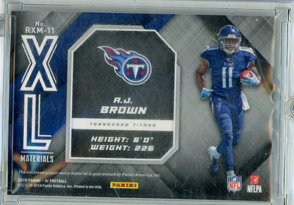 AJ Brown 2019 Panini XL Materials rookie patch #’d 04/10