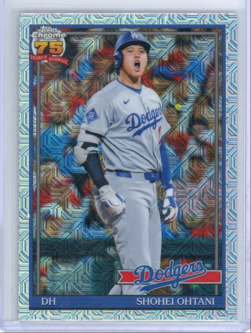 Shohei Ohtani 2025-26 Topps Chrome 75 Years of Baseball Mojo Refractor