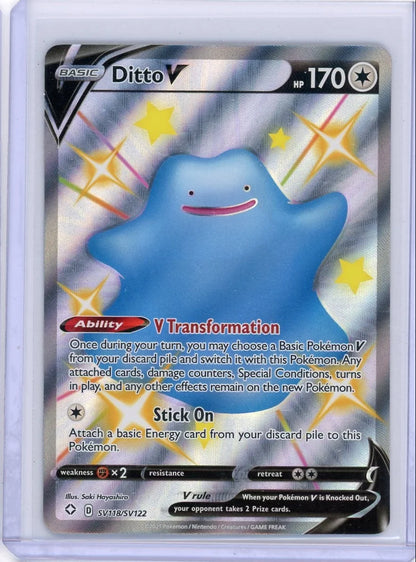 Ditto V Pokémon Shining Fates Full-Art #SV118/SV122
