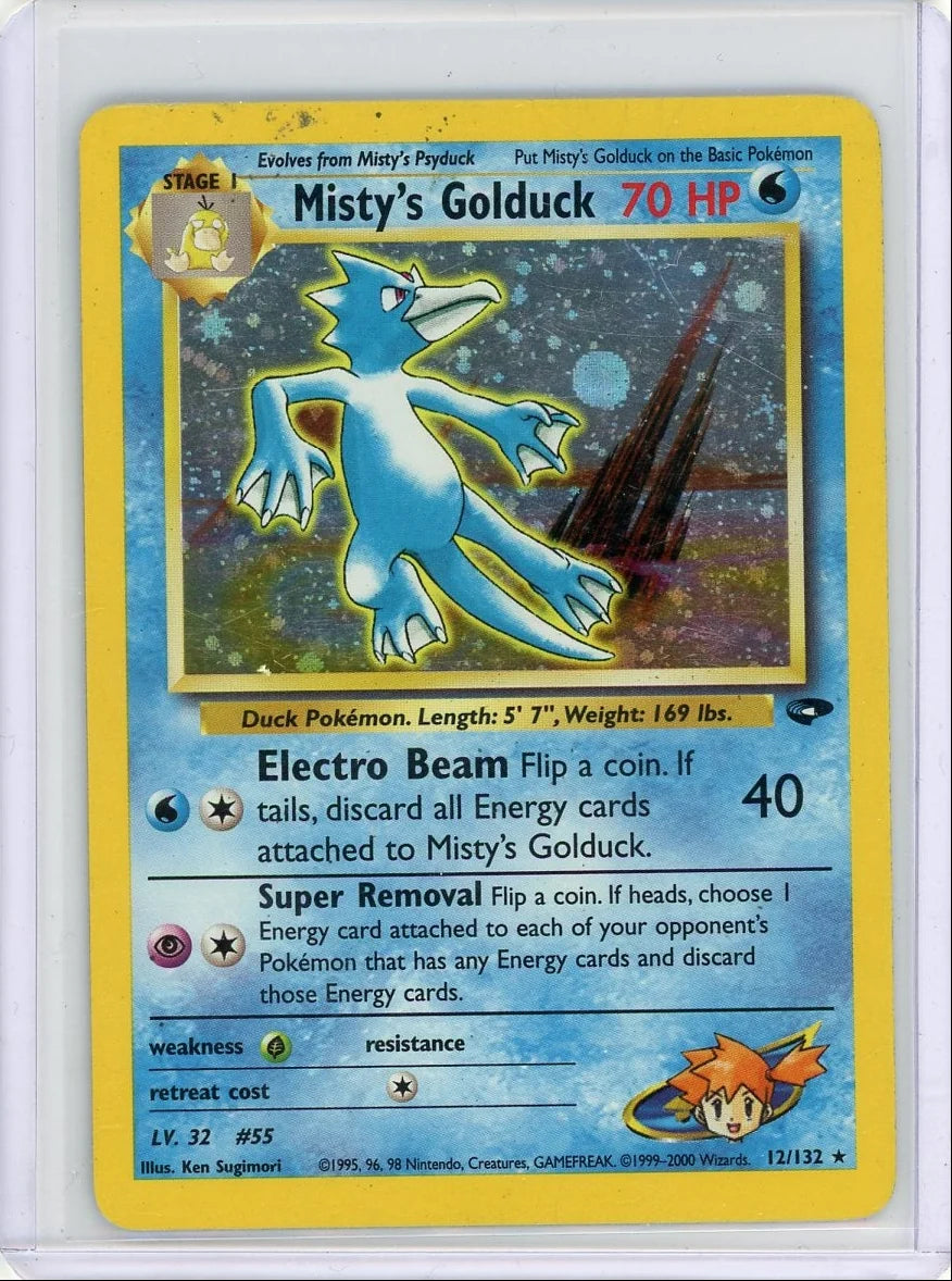 Misty's Golduck 2000 Pokemon Gym Challenge holo #12/132 DMG