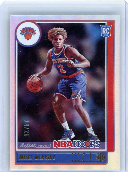 Miles McBride 2021-22 Panini NBA Hoops Artist Proof #'d 14/25