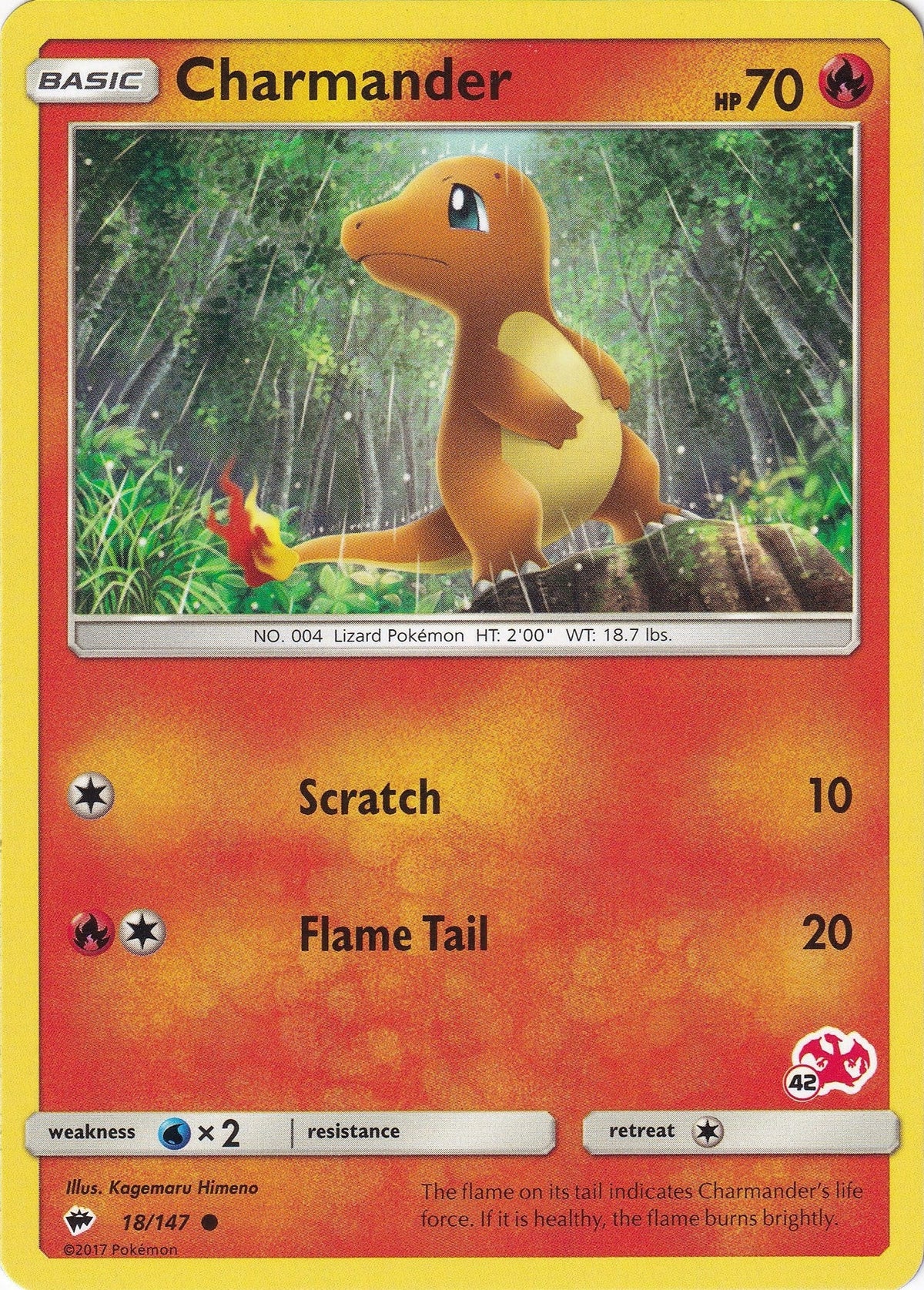 Charmander - 18/147 (#42 Charizard Stamped) (018/147) (Battle Academy) (BTA)