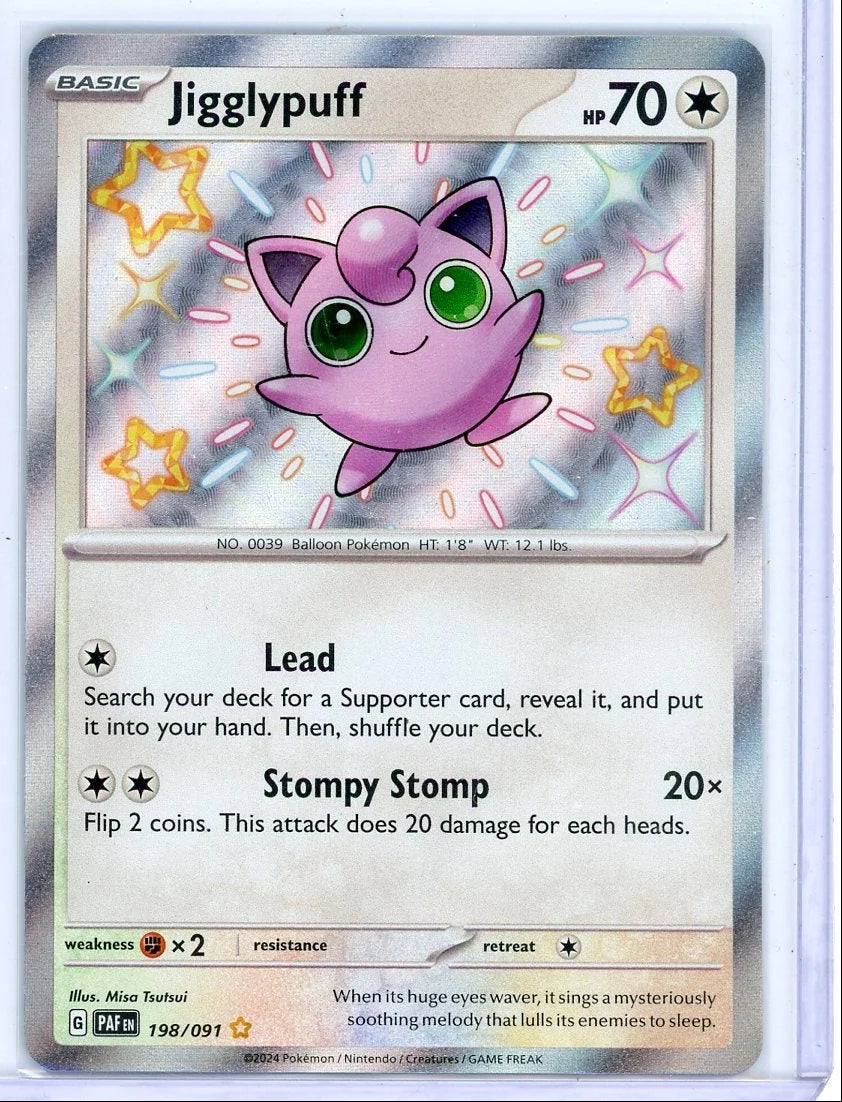 Jigglypuff 2024 Pokemon Paldean Fates Baby Shiny #198/091