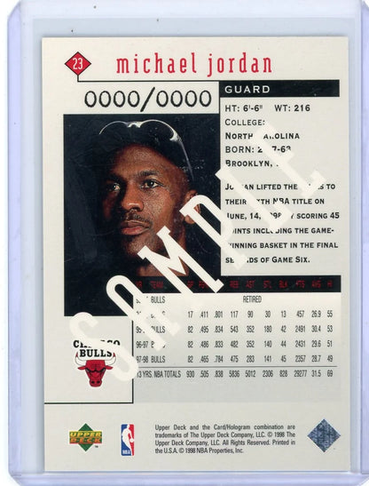 Michael Jordan 1998 Upper Deck Black Diamond No. 23 Sample #'d 0000/0000