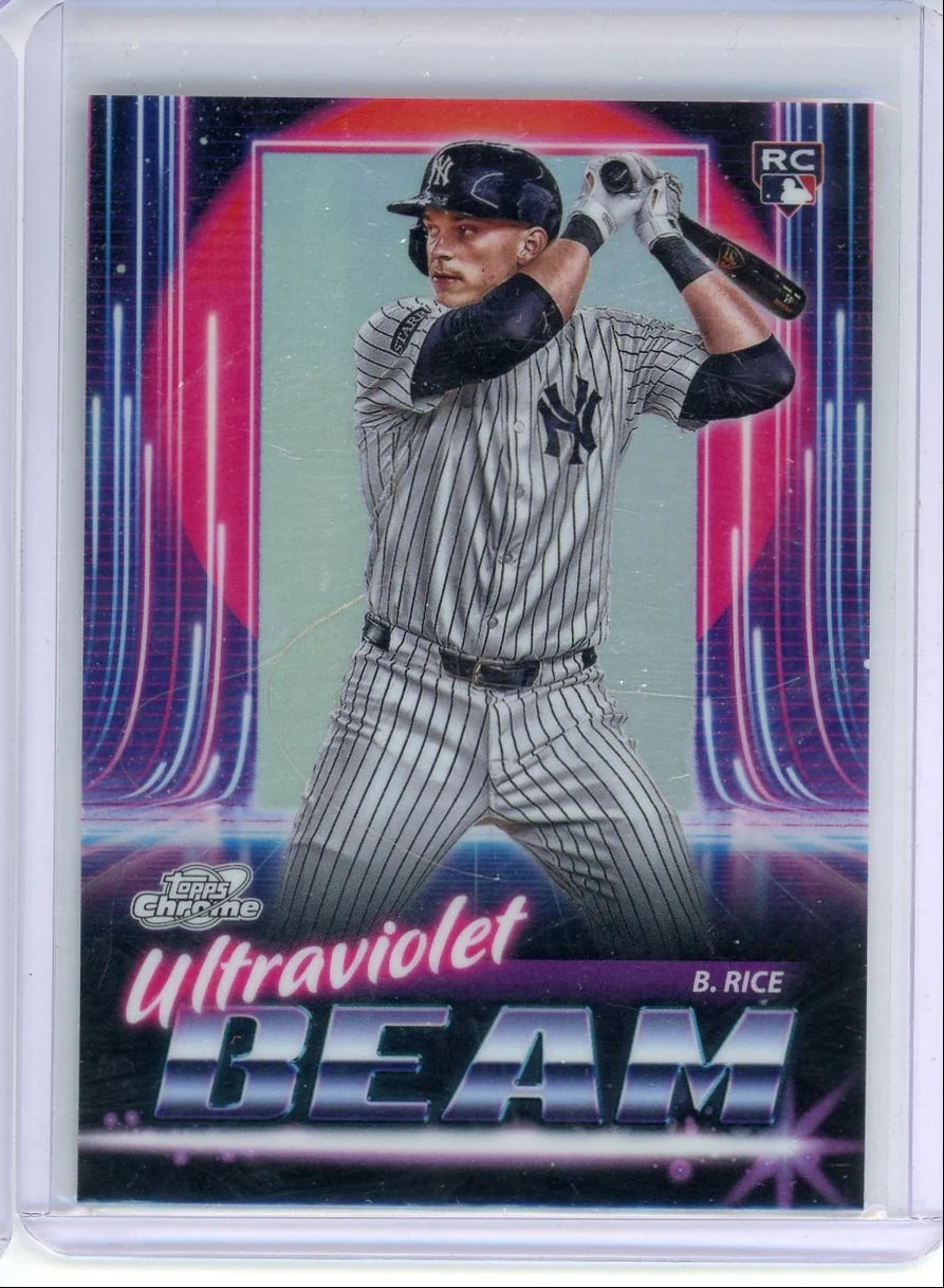 Ben Rice 2025 Topps Cosmic Chrome Ultraviolet Beam Rookie Card