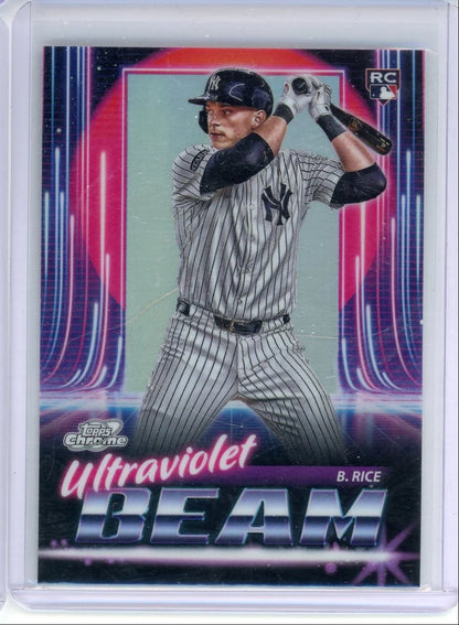 Ben Rice 2025 Topps Cosmic Chrome Ultraviolet Beam Rookie Card