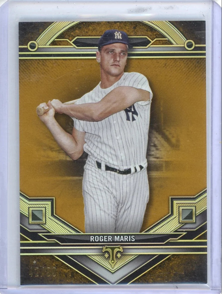 Roger Maris 2024 Topps Triple Threads Gold #'d 42/99