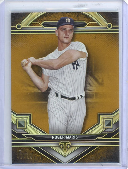 Roger Maris 2024 Topps Triple Threads Gold #'d 42/99