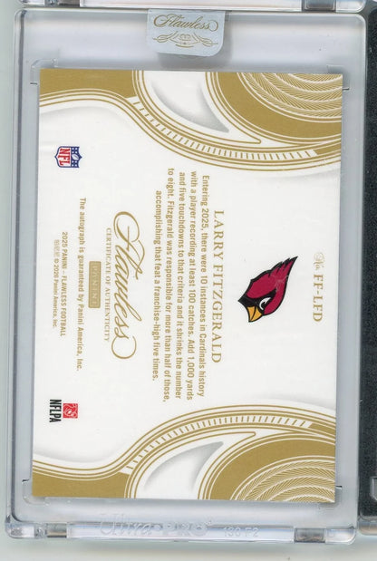 Larry Fitzgerald 2025 Panini Flawless Flawless Flyers autograph #'d 01/20 (encased)