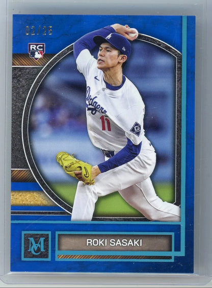 Roki Sasaki 2025 Topps Museum RC blue #'d 02/25
