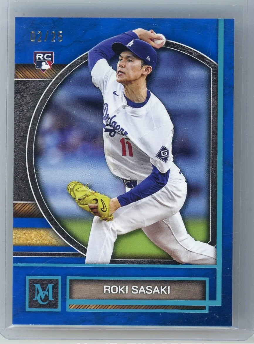 Roki Sasaki 2025 Topps Museum RC blue #'d 02/25