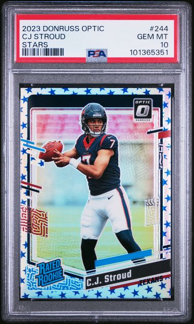 CJ Stroud 2023 Donruss Optic Rated Rookie Stars PSA 10