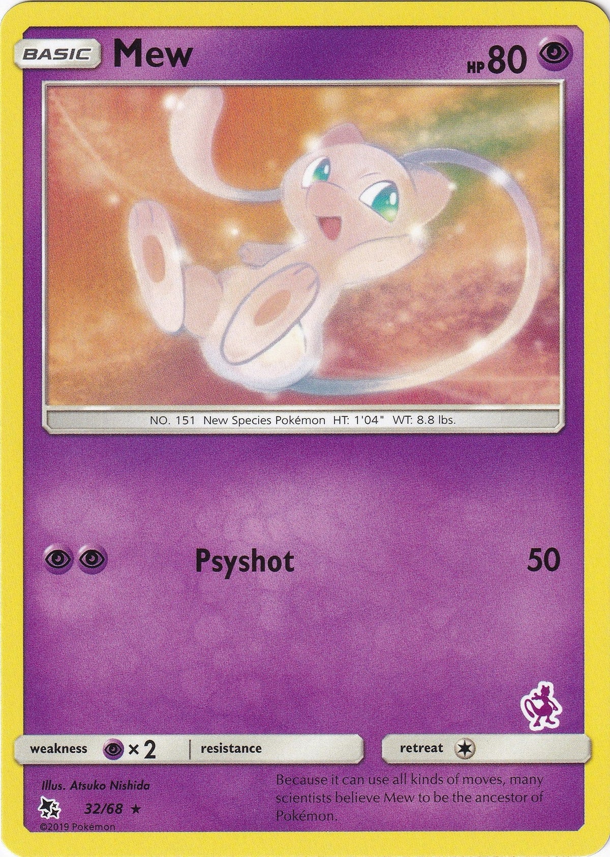 Mew - 32/68 (Mewtwo Stamped) (032/068) (Battle Academy) (BTA)