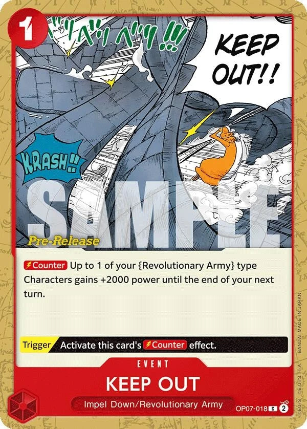 Keep Out (OP07-018) (500 Years in the Future Pre-Release Cards) (OP07 PRE)