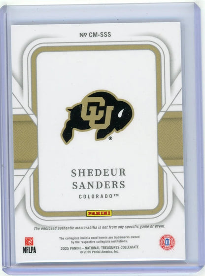 Shedeur Sanders 2025 Panini Collegiate National Treasures Colossal Materials #'d 23/25