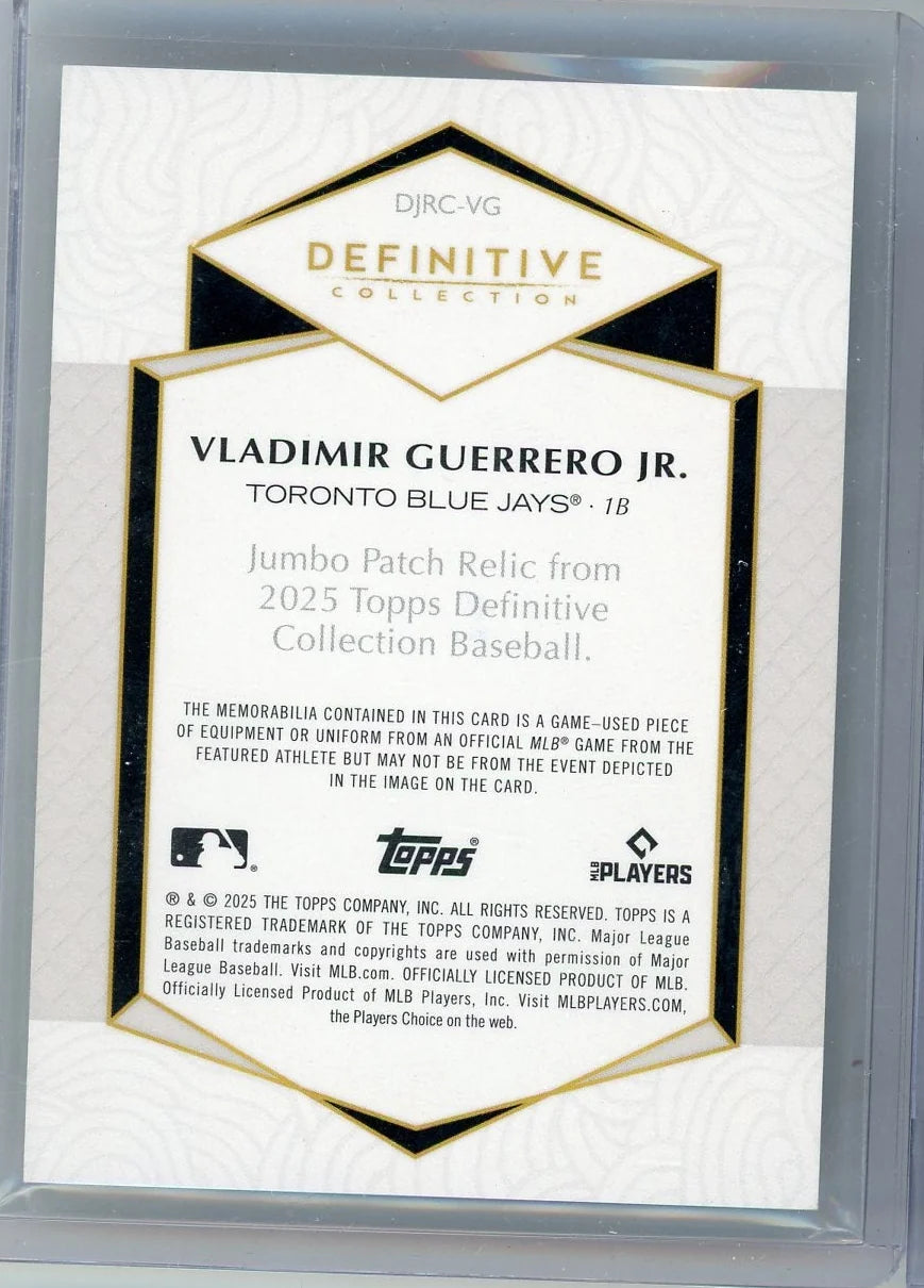 Vladimir Guerrero Jr 2026 Topps Definitive Patch #'d 4/10