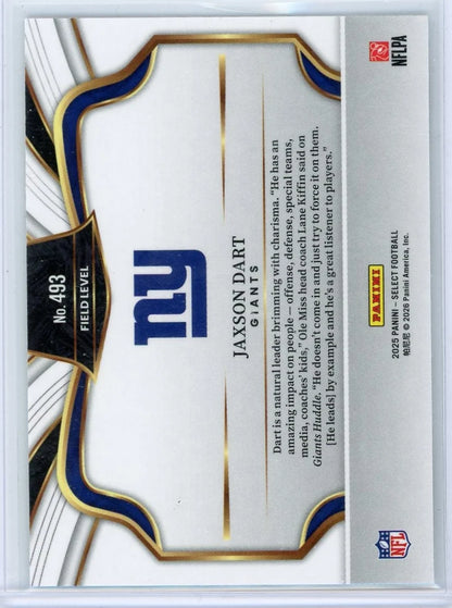 Jaxson Dart 2025 Panini Select Field Level RC