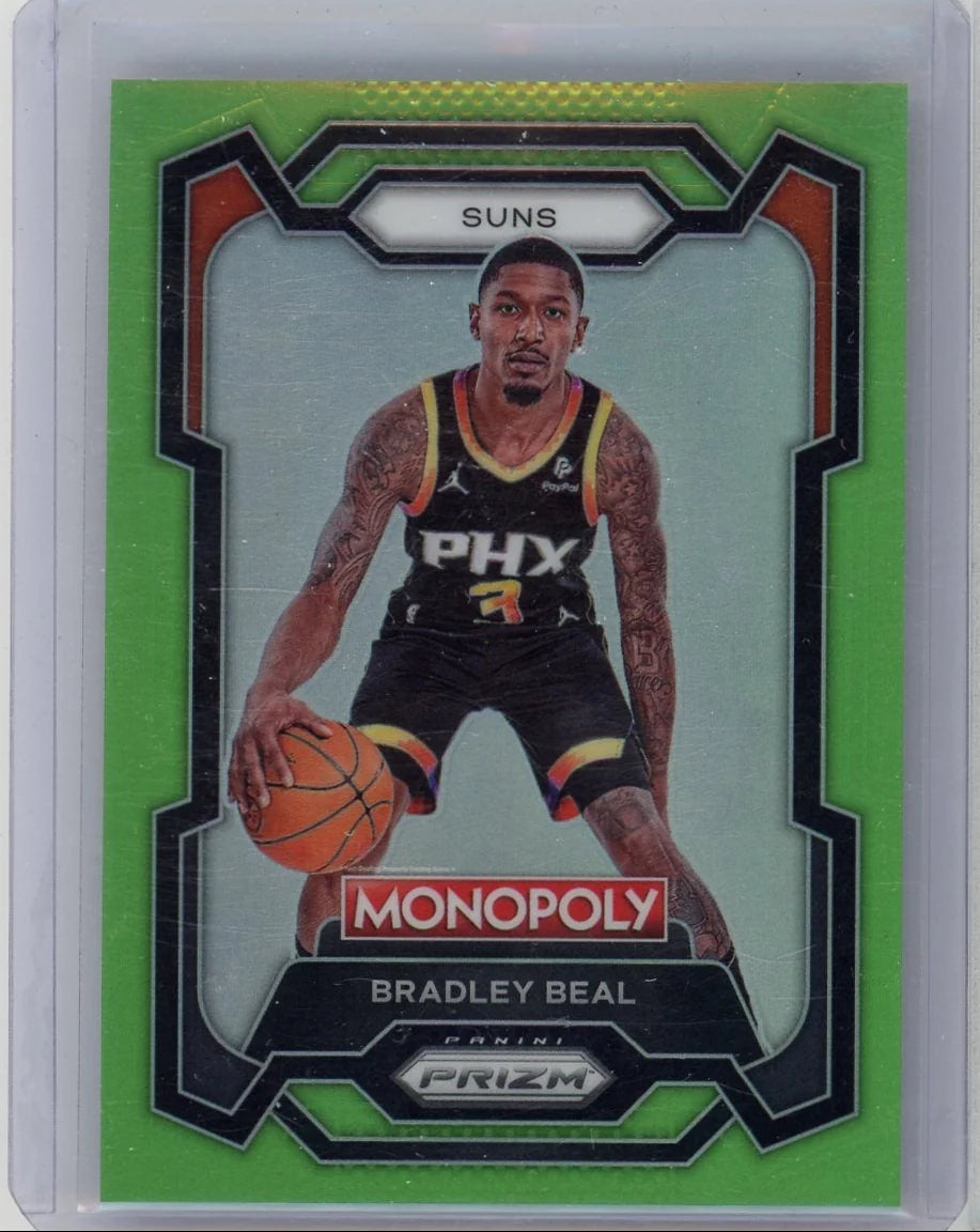 Bradley Beal 2023-24 Panini Prizm Monopoly light green prizm #'d 04/10