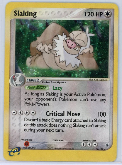 Slaking 2003 Pokémon Ruby & Sapphire holo #12/109 LP/MP