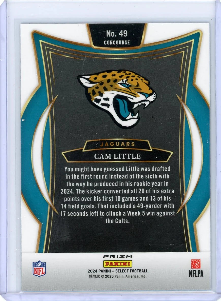 Cam Little 2024 Panini Select Concourse Zebra Prizm RC