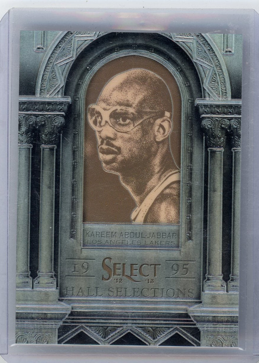 Kareem Abdul-Jabbar 2012-13 Panini Select Hall Selections silver prizm #'d 02/25