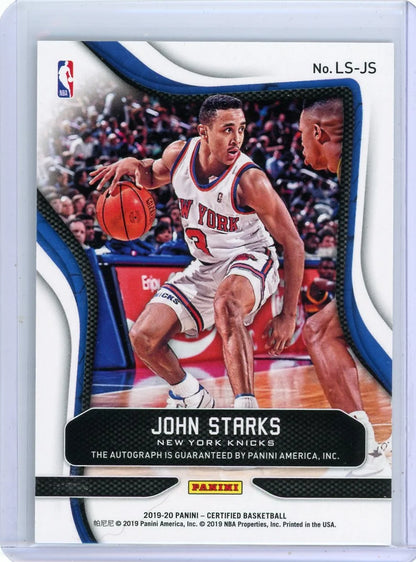John Starks 2019-20 Panini Certified Legendary Signatures Auto