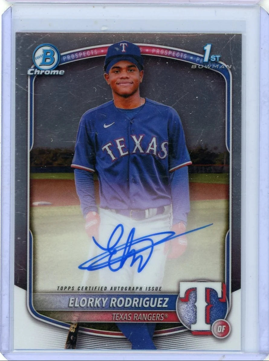 Elorky Rodrigues 2025 1st Bowman Chrome base autograph