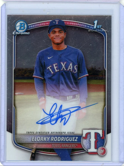 Elorky Rodrigues 2025 1st Bowman Chrome base autograph