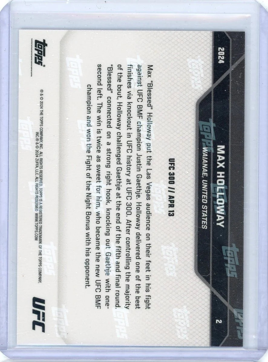 Max Holloway 2024 Topps Now UFC #2