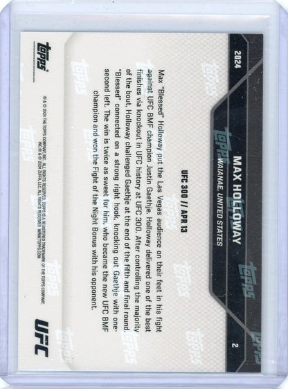 Max Holloway 2024 Topps Now UFC #2