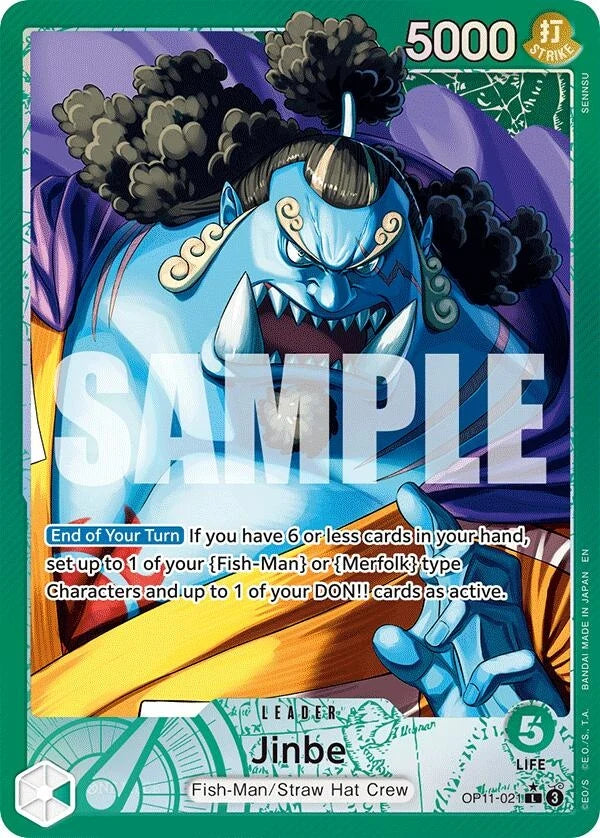 Jinbe (021) (Alternate Art) (OP11-021) (A Fist of Divine Speed) (OP11)