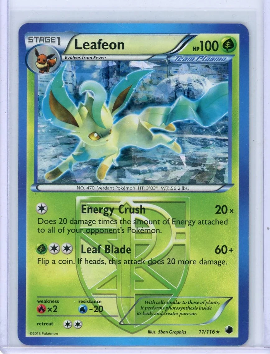 Leafeon 2013 Pokemon Plasma Freeze ice holo #11/116