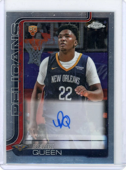 Derik Queen 2025-26 Topps Chrome Auto RC