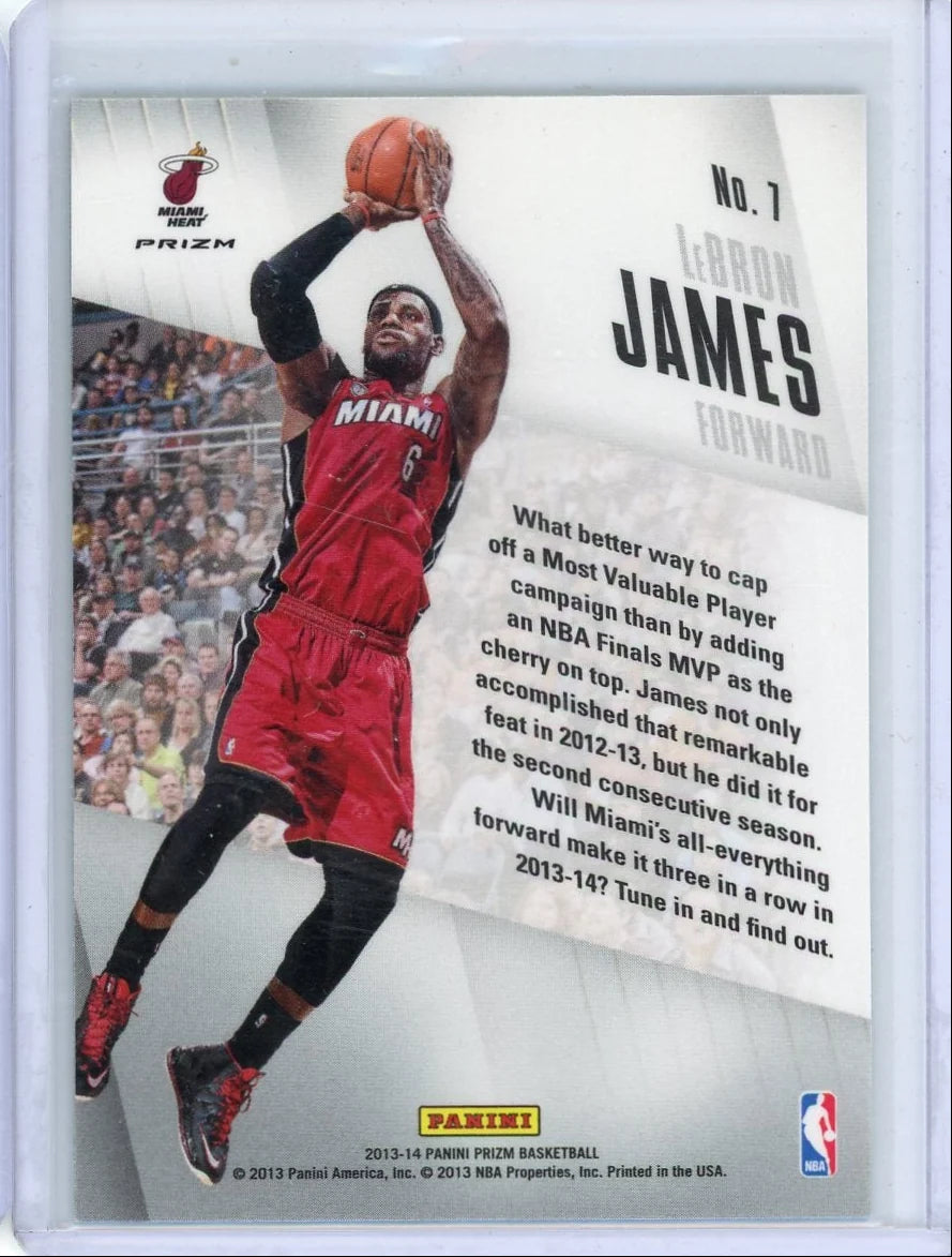 LeBron James 2013-14 Panini Prizm Brilliance green prizm