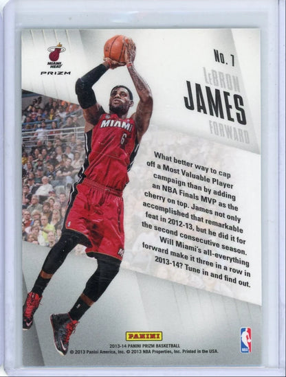 LeBron James 2013-14 Panini Prizm Brilliance green prizm