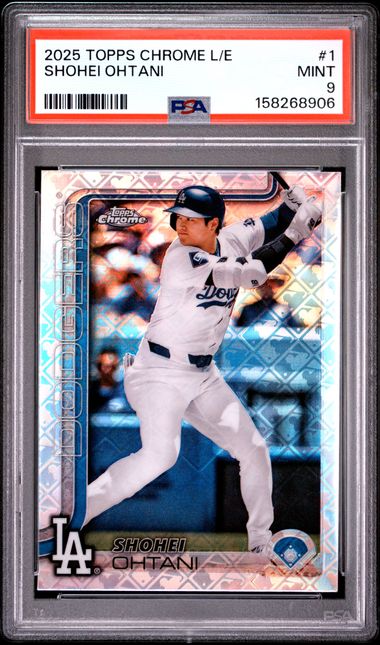 Shohei Ohtani 2025 Topps Chrome Logofractor Edition PSA 9