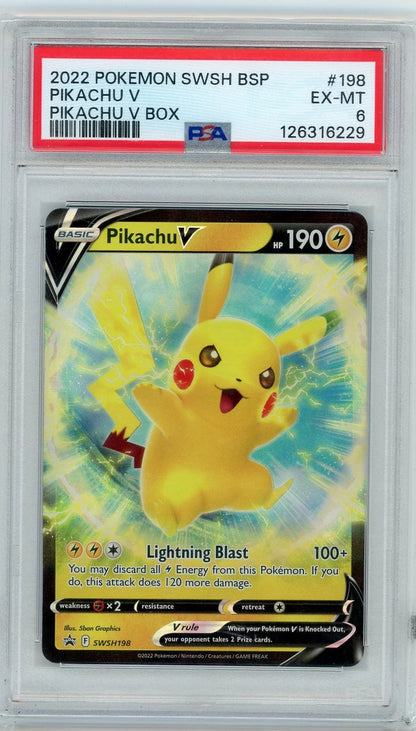 Pikachu V Pokémon Sword & Shield Promo #SWSH198