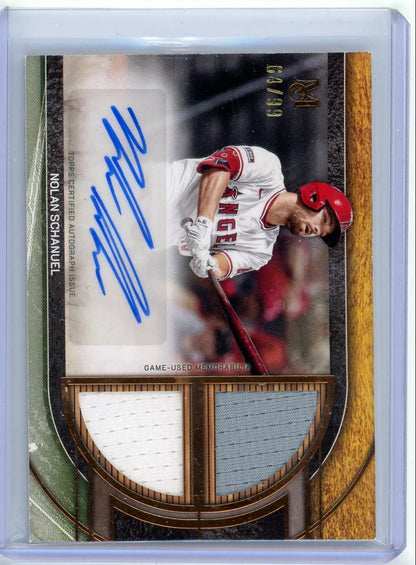 Nolan Schanuel 2025 Topps Museum Collection Dual Relic Autograph #'d 64/99