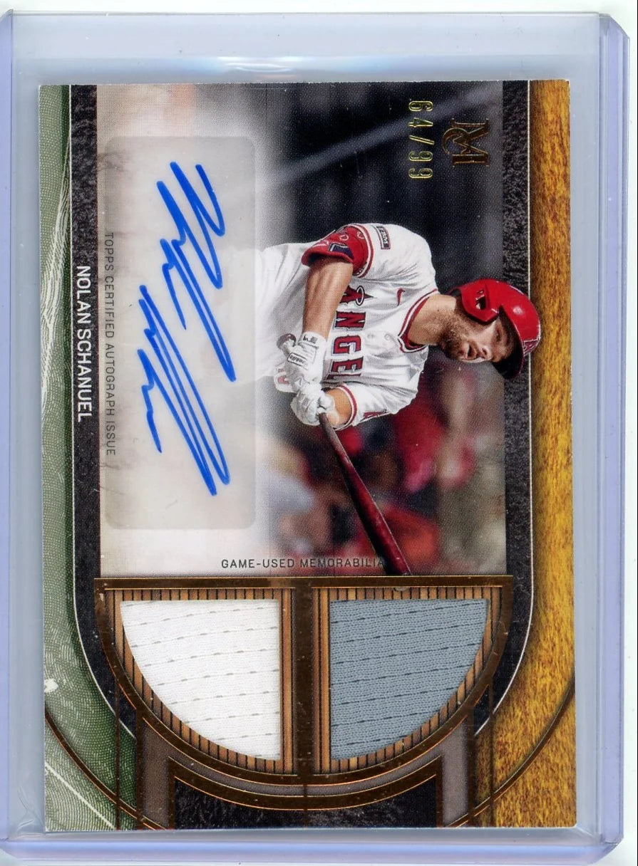 Nolan Schanuel 2025 Topps Museum Collection Dual Relic Autograph #'d 64/99