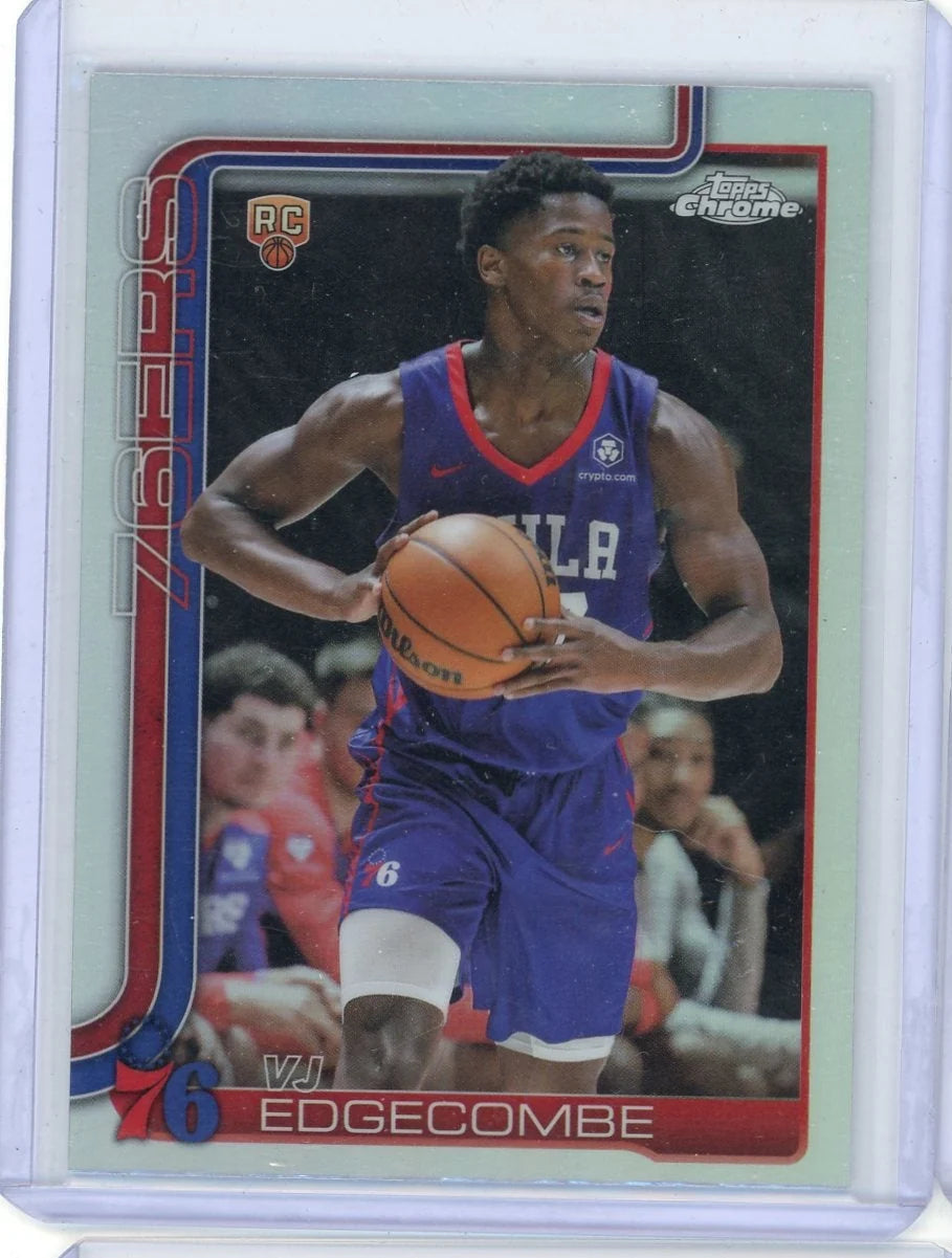 VJ Edgecombe 2025-26 Topps Chrome Refractor RC