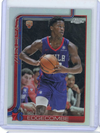 VJ Edgecombe 2025-26 Topps Chrome Refractor RC