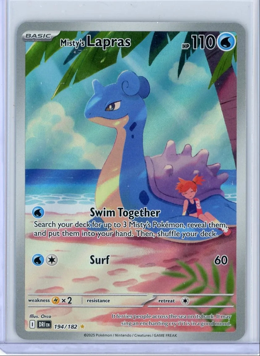 Misty's Lapras Pokémon Destined Rivals Illustration Rare #194/182
