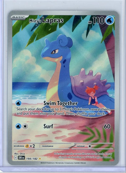Misty's Lapras Pokémon Destined Rivals Illustration Rare #194/182
